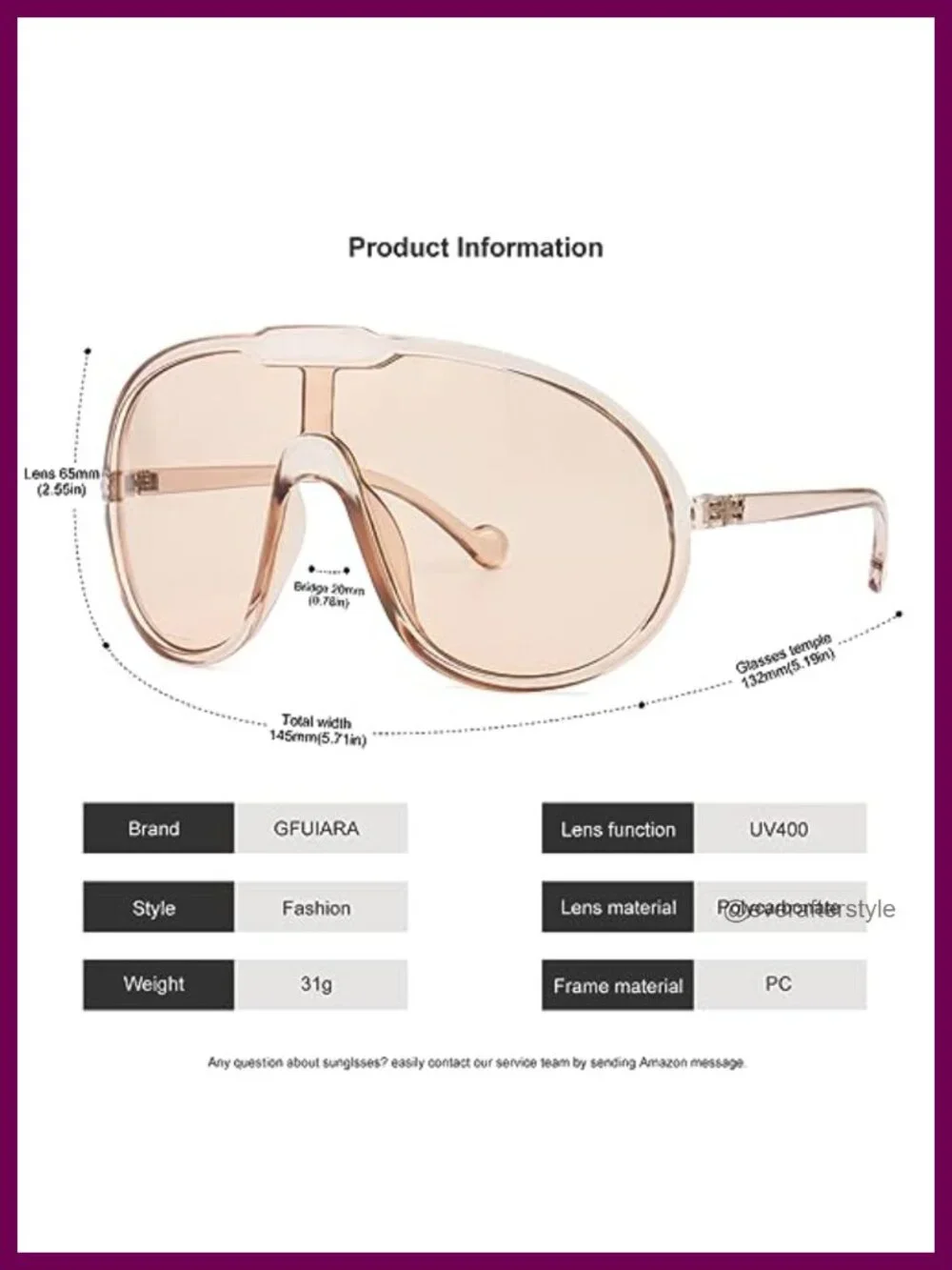 Oversized Shield Sunglasses for Women Men UV400 Protection